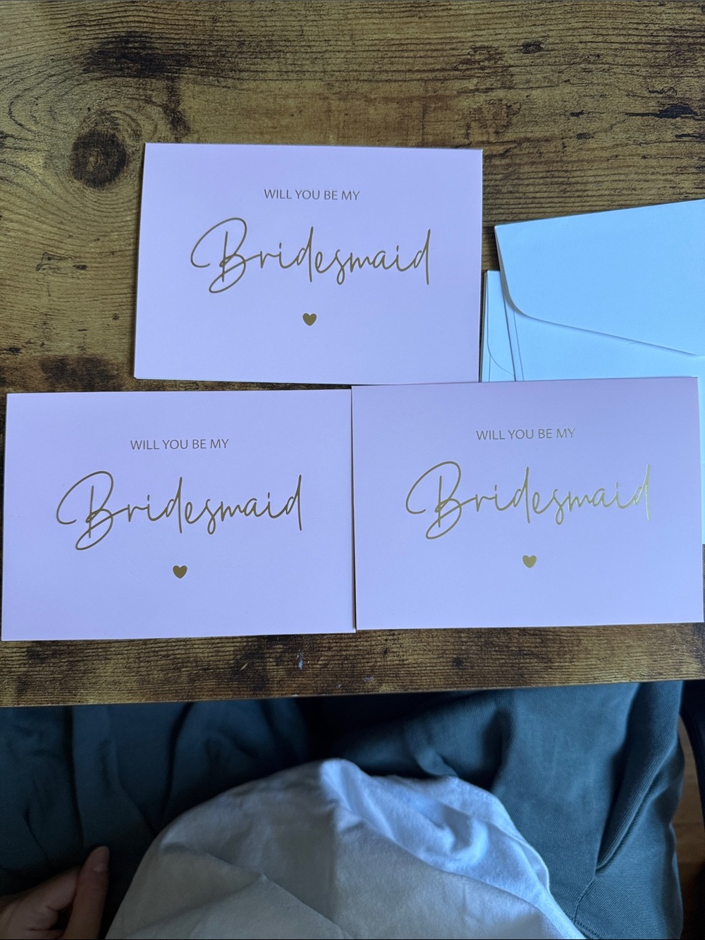 Bridesmaid Proposal Card Set in Light Pink